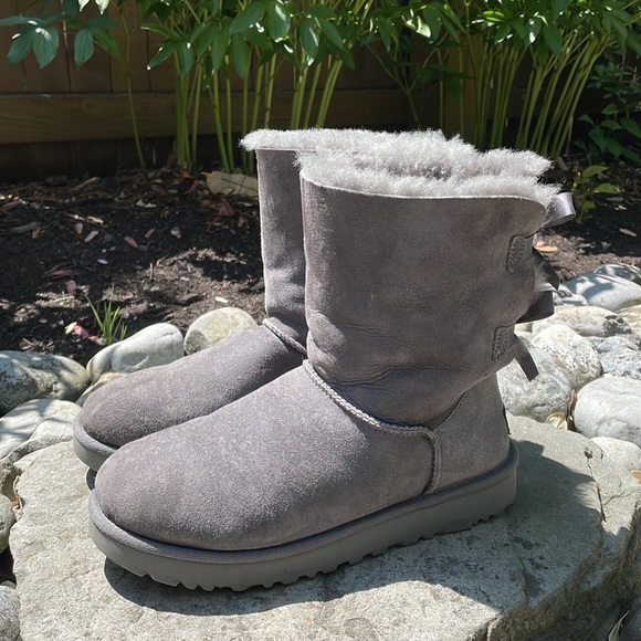 UGG Bailey Suede Bow II Water-Repellent Cold Weather Boots - Picture 5 of 14